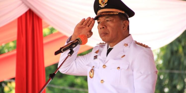 Bupati Bulukumba Andi Muchtar Ali Yusuf memimpin upacara peringatan HUT ke-77 Kemerdekaan Republik Indonesia (RI) di Lapangan Pemuda (Lapda)