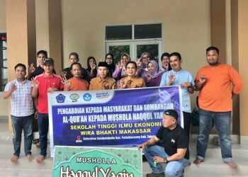 Kampus Stie Wira Bhakti menyempatkan melakukan pengabdian masyarakat untuk mengimplementasikan Tri Darma Perguruan Tinggi.