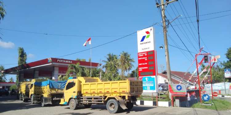 Stasiun Pengisian Bahan Bakar (SPBU) Biringere, Sinjai. (Medium Indonesia/ Syarif)
