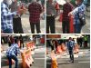Warga kota Surabaya Bersama Kanit Lantas Polsek Pabean Cantian Menertibkan Separator Didepan Pasar Atom Mall