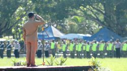 Sekretaris Daerah Pacitan Heru Wiwoho, Jumat (22/04) memimpin Apel Gelar Pasukan Operasi “Ketupat Semeru 2022”