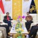 Gubernur Sulawesi Selatan Andi Sudirman Sulaiman menjemput Menteri Hukum dan Hak Asasi Manusia Republik Indonesia