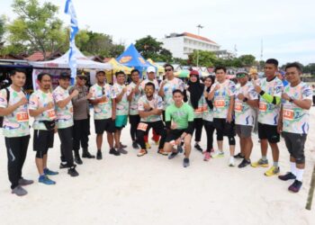 Event Bira Sunset Run tahun 2022 di gelar di kawasan wisata Bira, Desa Bira Kecamatan Bontobahari Kabupaten Bulukumba, Sabtu (17/9/2022).